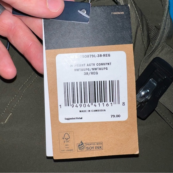 NWT $75 North Face convertible hike pant short 36 Regular L/XL - Picture 2 of 6